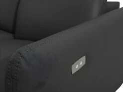 Canapé 2 Places Relax électrique CLEOPHEE En Cuir Supérieur - Noir -Accueil-Canapé canape 366765