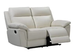 Canapé 2 Places Relax En Cuir De Buffle PAKITA - Ivoire -Accueil-Canapé canape 367501