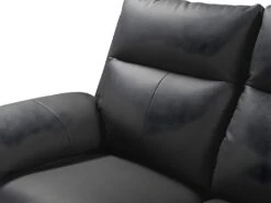 Canapé 2 Places Relax En Cuir De Buffle PAKITA - Noir -Accueil-Canapé canape 367545