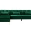 Canapé D'angle MEYREUIL En Velours - Vert Sapin - Angle Gauche -Accueil-Canapé canape 376355