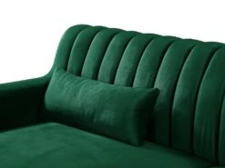 Canapé D'angle MEYREUIL En Velours - Vert Sapin - Angle Droit -Accueil-Canapé canape 376365