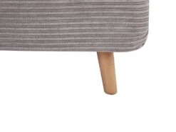 Canapé 2 Places Convertible En Velours Côtelé PALULA - Gris Clair -Accueil-Canapé canape 380779