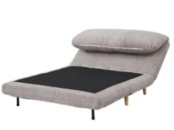 Canapé 2 Places Convertible En Velours Côtelé PALULA - Gris Clair -Accueil-Canapé canape 380787