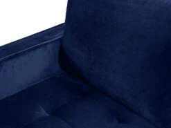 Canapé D'angle Réversible En Velours FLEUET - Bleu Foncé -Accueil-Canapé canape 383257