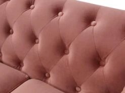 Canapé 2 Places En Velours TURNER - Vieux Rose -Accueil-Canapé canape 393133