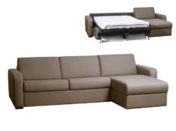 Canapé D'angle Convertible Express Et Réversible FLAVIEN En Tissu - Beige -Accueil-Canapé canape 393889