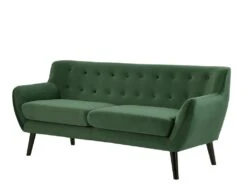 Canapé 3 Places En Velours Vert Sapin SERTI II -Accueil-Canapé canape 3956519