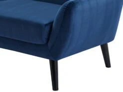 Canapé 2 Places En Velours Bleu Nuit SERTI II -Accueil-Canapé canape 3956675