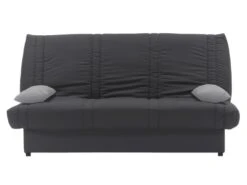 Canapé Convertible Clic-clac 100% Coton Avec Coffre De Rangement FARWEST II - Gris Foncé Coussins Gris Clair -Accueil-Canapé canape 405045