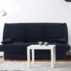 Canapé Convertible Clic-clac 100% Coton Avec Coffre De Rangement FARWEST II - Bleu Foncé Coussins Bleu Foncé -Accueil-Canapé canape 405049