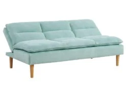 Canapé 3 Places Convertible Clic-clac En Tissu CHARLISE - Vert D'eau -Accueil-Canapé canape 406741