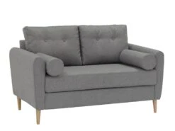 Canapé 2 Places En Tissu FLEN - Gris Clair