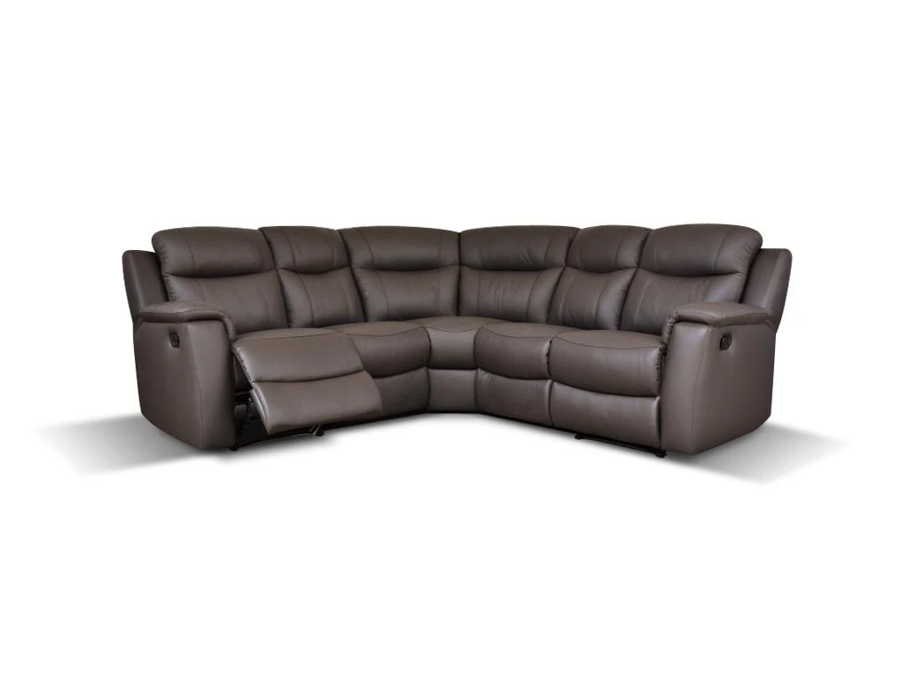 Canapé D'angle Relax Cuir EVASION - Marron 4 Canapé D'angle Relax Cuir EVASION - Marron – Image 2