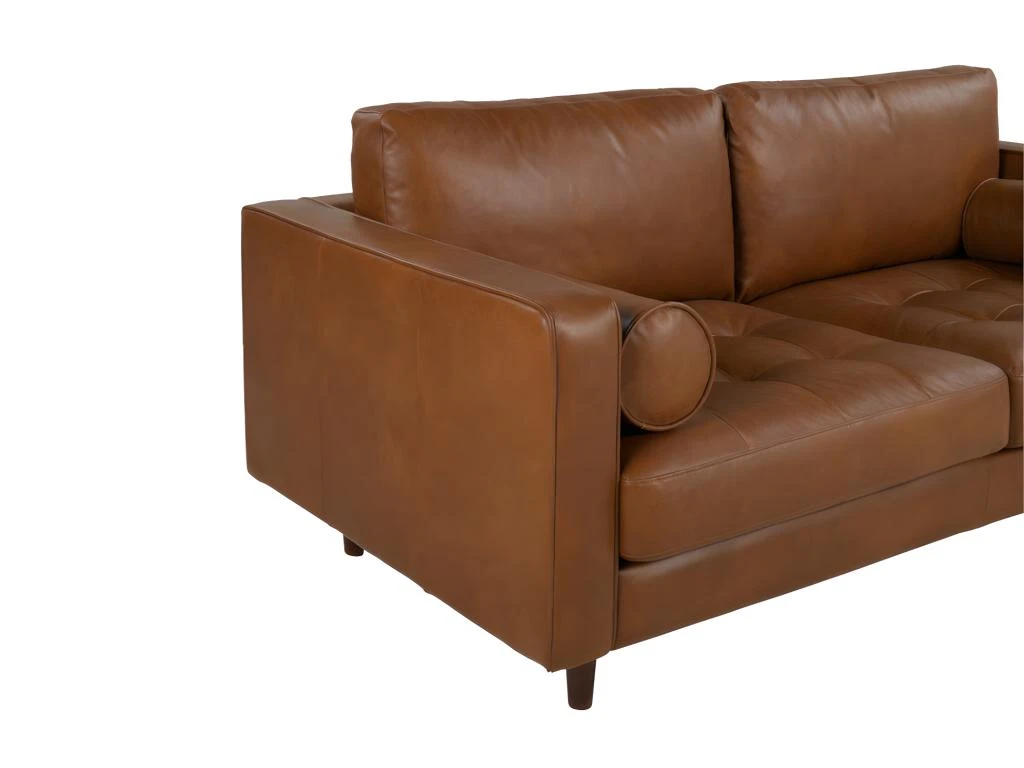 Canapé 3 Places 100% Cuir Supérieur VLADIMIR - Marron Vintage 6 Canapé 3 Places 100% Cuir Supérieur VLADIMIR - Marron Vintage – Image 4