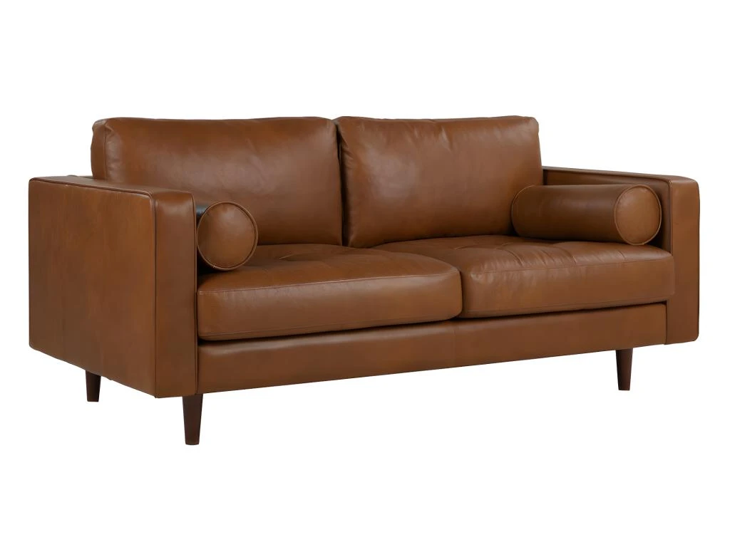 Canapé 2 Places 100% Cuir Supérieur VLADIMIR - Marron Vintage 5 Canapé 2 Places 100% Cuir Supérieur VLADIMIR - Marron Vintage – Image 3