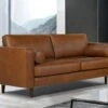 Canapé 2 Places 100% Cuir Supérieur VLADIMIR - Marron Vintage -Accueil-Canapé canape 433909