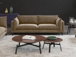 Canapé 3 Places En Velours KESTREL - Taupe De Pascal Morabito -Accueil-Canapé canape 438495