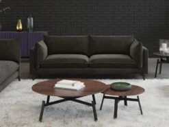 Canapé 3 Places KESTREL En Velours - Anthracite De Pascal Morabito -Accueil-Canapé canape 440389