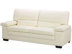 Canapé 3 Places En Cuir De Buffle Ivoire MIMAS II
