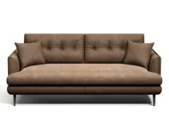 Canapé 3 Places GANESH En Microfibre Aspect Cuir Vieilli -Accueil-Canapé canape 443345