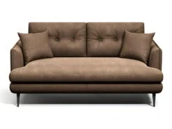 Canapé 2 Places GANESH En Microfibre Aspect Cuir Vieilli -Accueil-Canapé canape 443349