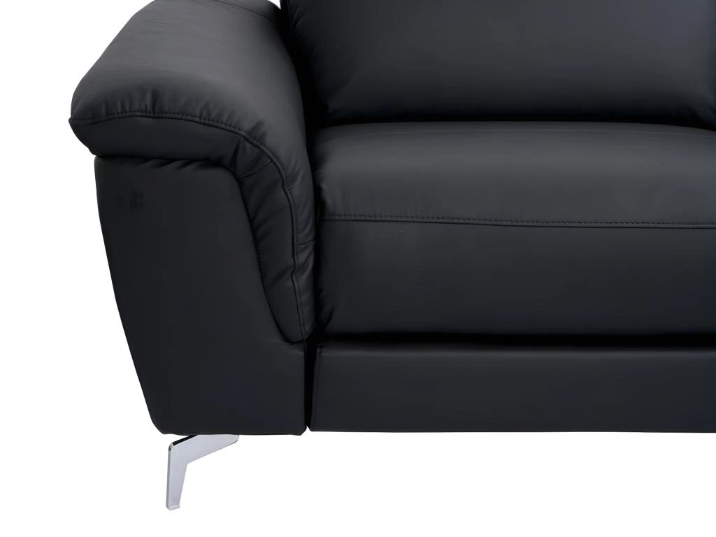 Canapé D'angle Relax électrique En Cuir OLBIA - Noir - Angle Droit 9 Canapé D'angle Relax électrique En Cuir OLBIA - Noir - Angle Droit – Image 7