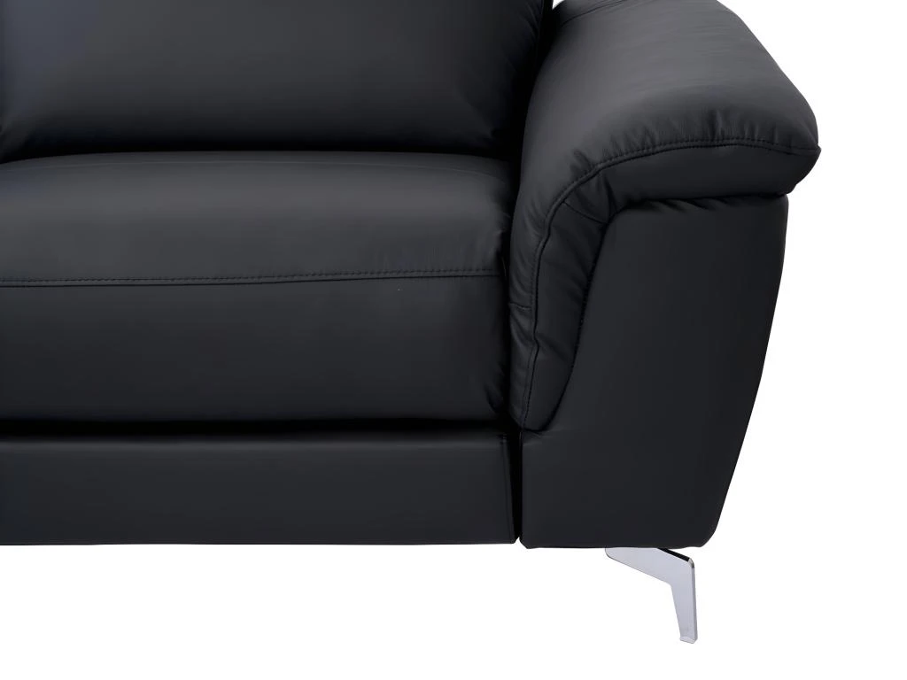 Canapé D'angle Relax électrique En Cuir OLBIA - Noir - Angle Gauche 8 Canapé D'angle Relax électrique En Cuir OLBIA - Noir - Angle Gauche – Image 6