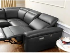 Canapé D'angle Relax électrique En Cuir OLBIA - Noir - Angle Gauche 17 Canapé D'angle Relax électrique En Cuir OLBIA - Noir - Angle Gauche -Accueil-Canapé canape 450677