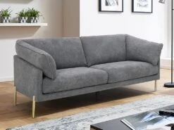 Canapé 2 Places En Tissu Gris SEDICO