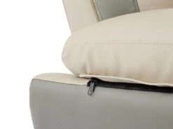 Canapé 3 Places En Cuir FRANCESCA - Taupe -Accueil-Canapé canape 479623