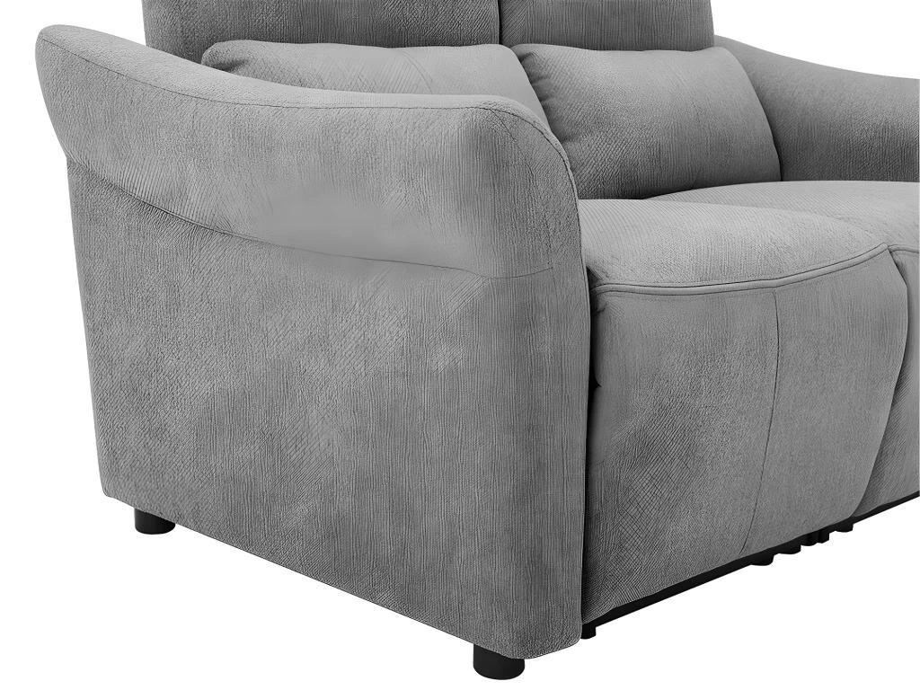 Canapé 2 Places Relax électrique En Tissu RAGNAR - Gris 10 Canapé 2 Places Relax électrique En Tissu RAGNAR - Gris – Image 8