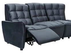 Canapé D'angle Relax électrique Modulable En Velours Anthracite ALFORD -Accueil-Canapé canape 481341