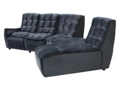 Canapé D'angle Relax électrique Modulable En Velours Anthracite ALFORD -Accueil-Canapé canape 481349