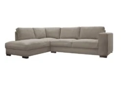 Canapé D'angle Gauche En Tissu Beige MESETA -Accueil-Canapé canape 484969