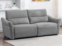 Canapé 3 Places Relax électrique En Tissu RAGNAR - Gris -Accueil-Canapé canape 485509