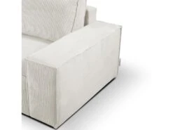 Canapé D'angle Convertible En Velours Côtelé Beige AMELIA De Pascal Morabito - Angle Gauche -Accueil-Canapé canape 487105