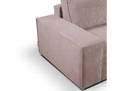 Canapé D'angle Convertible En Velours Côtelé Rose AMELIA De Pascal Morabito - Angle Droit -Accueil-Canapé canape 487151