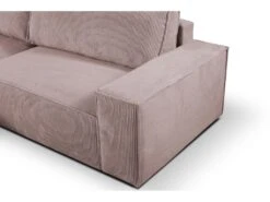 Canapé D'angle Convertible En Velours Côtelé Rose AMELIA De Pascal Morabito - Angle Gauche -Accueil-Canapé canape 487163