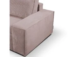 Canapé D'angle Convertible En Velours Côtelé Rose AMELIA De Pascal Morabito - Angle Gauche -Accueil-Canapé canape 487165