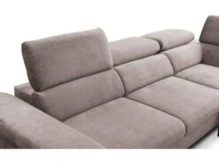 Canapé Grand Angle Convertible En Velours Taupe SEPINA De PASCAL MORABITO - Angle Droit -Accueil-Canapé canape 487257