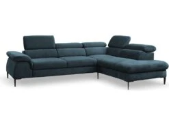 Canapé Grand Angle Convertible En Velours Bleu Nuit SEPINA De PASCAL MORABITO - Angle Droit -Accueil-Canapé canape 487281