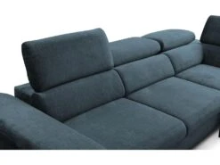 Canapé Grand Angle Convertible En Velours Bleu Nuit SEPINA De PASCAL MORABITO - Angle Droit -Accueil-Canapé canape 487285