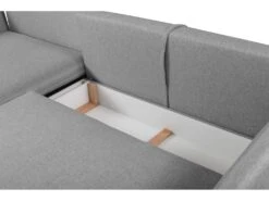 Canapé D'angle Convertible En Tissu Gris LAZARE De PASCAL MORABITO - Angle Gauche -Accueil-Canapé canape 487321