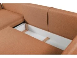 Canapé D'angle Convertible En Tissu Orange LAZARE De PASCAL MORABITO - Angle Gauche -Accueil-Canapé canape 487405