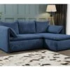 Canapé D'angle Convertible En Velours Côtelé Bleu Marine TEODORA De PASCAL MORABITO - Angle Droit -Accueil-Canapé canape 487947