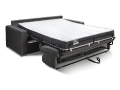 Canapé 4 Places Convertible Express En Simili CALITO - Blanc - Couchage 160 Cm - Matelas 18 Cm Avec Mémoire De Forme DUNLOPILLO -Accueil-Canapé canape 489235