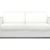 Canapé 4 Places Convertible Express En Simili CALITO - Blanc - Couchage Lattes Larges 160 Cm - Matelas 22 Cm Avec Mémoire De Forme DUNLOPILLO -Accueil-Canapé canape 489721