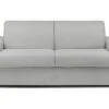 Canapé 3 Places Convertible Express En Tissu CALITO - Gris - Couchage Lattes Larges 140 Cm - Matelas 22 Cm Avec Mémoire De Forme DUNLOPILLO -Accueil-Canapé canape 490301