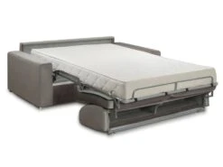 Canapé 4 Places Convertible Express En Velours CALITO - Anthracite - Couchage 160 Cm - Matelas 18 Cm -Accueil-Canapé canape 490529