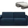 Canapé 4 Places Convertible Express En Velours CALITO - Bleu Nuit - Couchage 160 Cm - Matelas 18 Cm 1 Canapé 4 Places Convertible Express En Velours CALITO - Bleu Nuit - Couchage 160 Cm - Matelas 18 Cm -Accueil-Canapé canape 490543